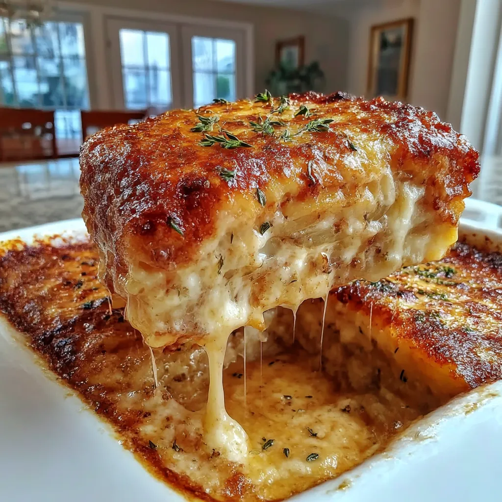 Cheesy French Onion Potato Bake