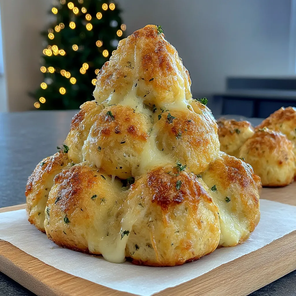 Cheesy Pull Apart Christmas Bread