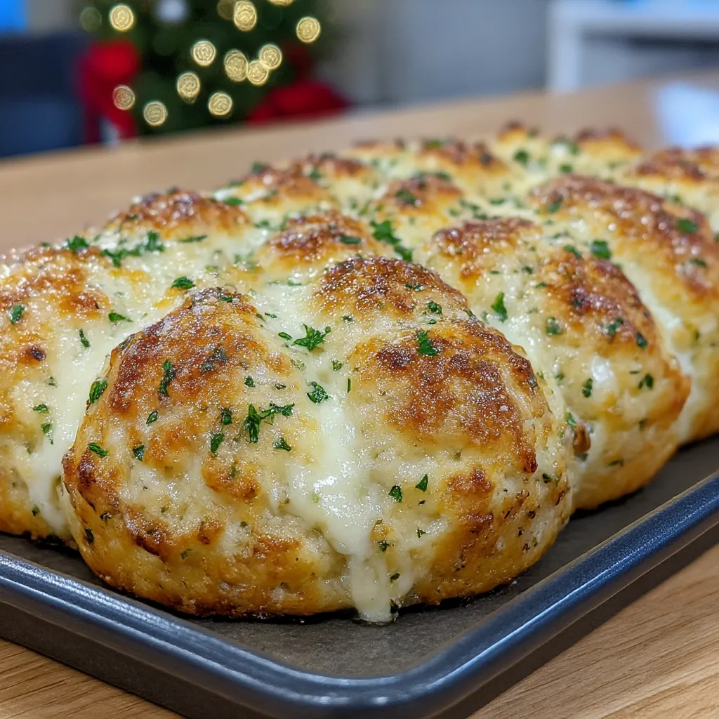 Cheesy Pull Apart Christmas Bread