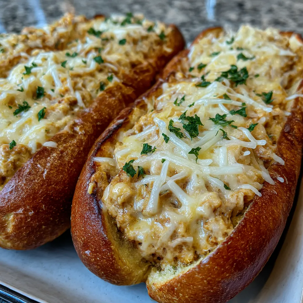 Chicken Alfredo Sloppy Joes