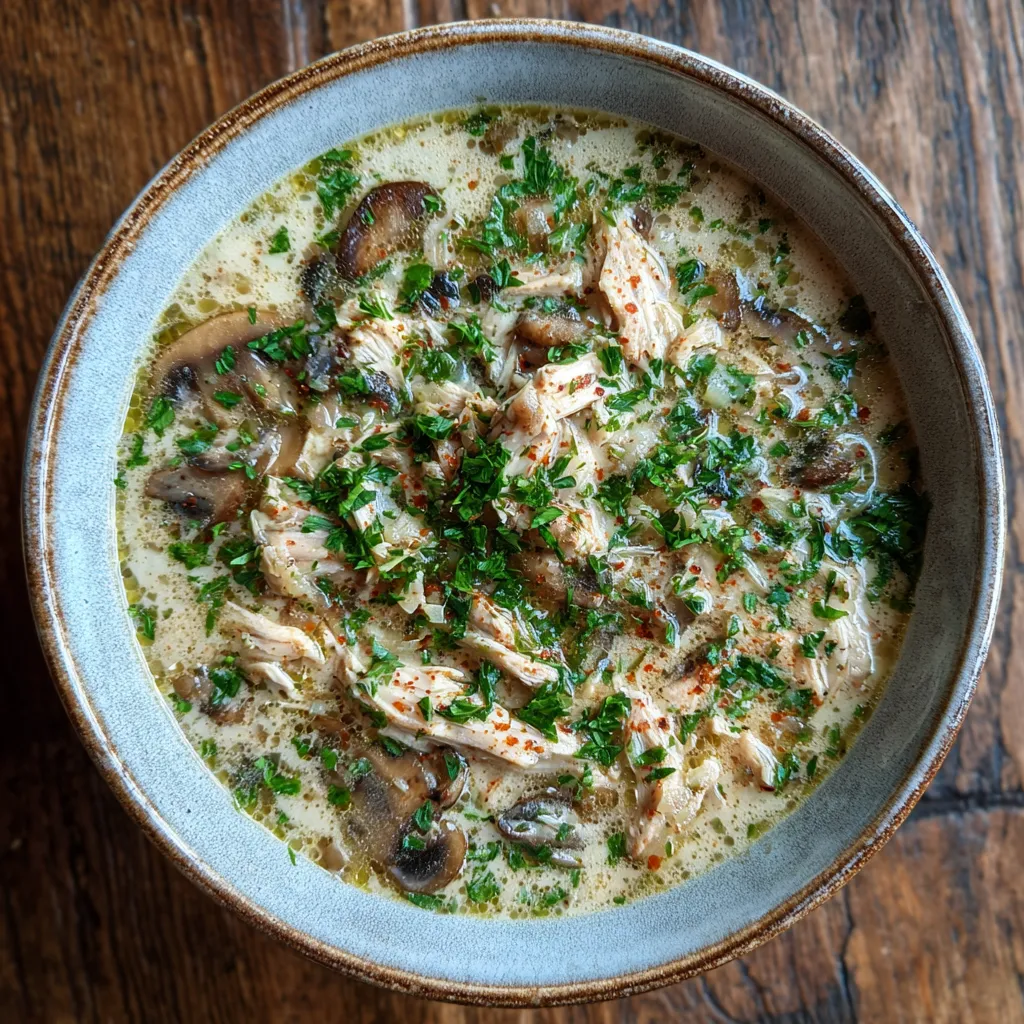 Clean Chicken Mushroom Soup