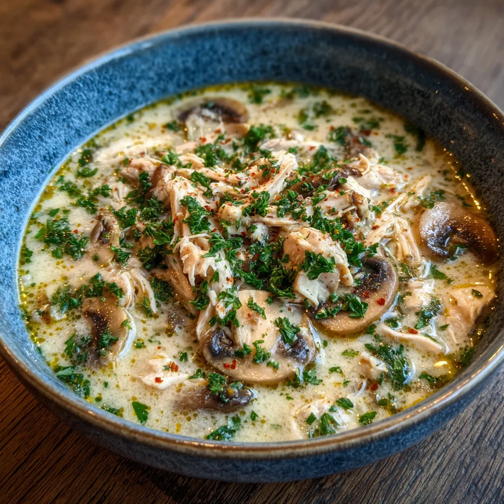 Clean Chicken Mushroom Soup