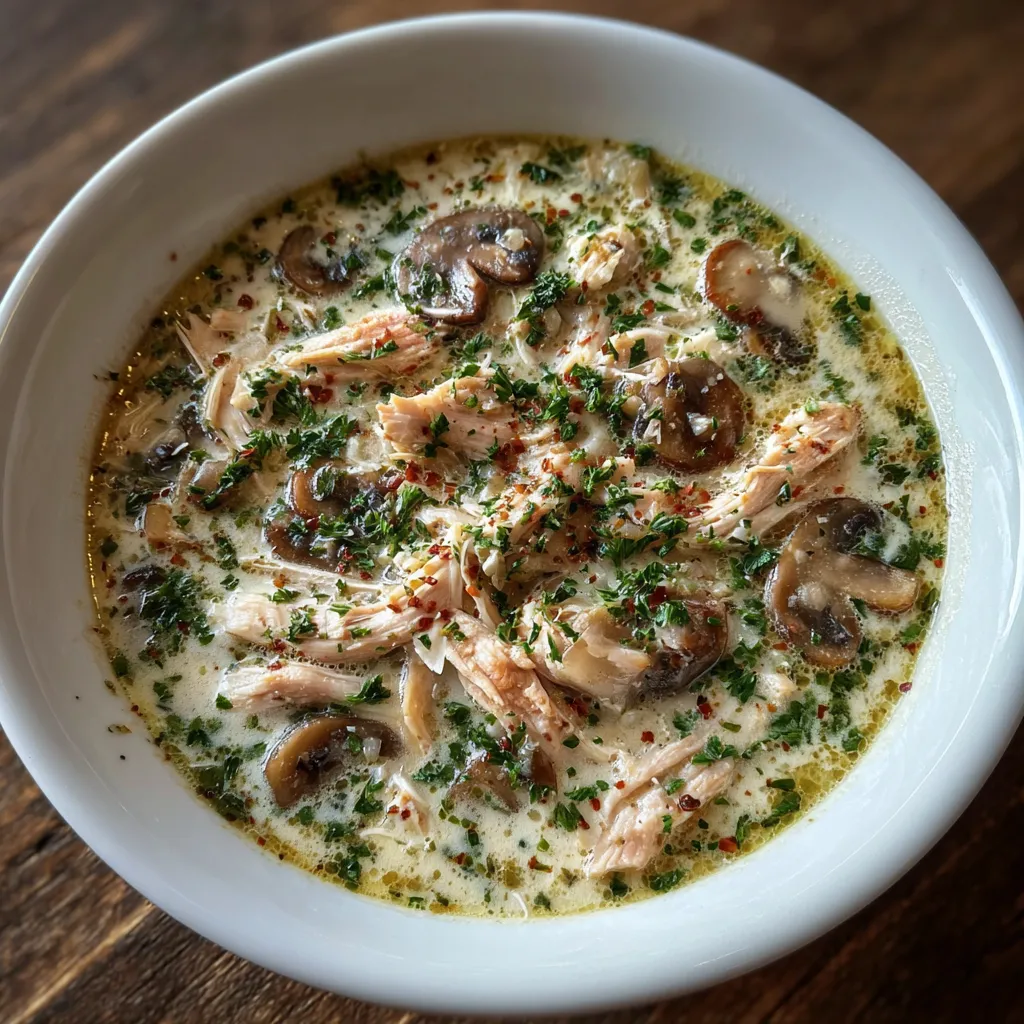 Clean Chicken Mushroom Soup