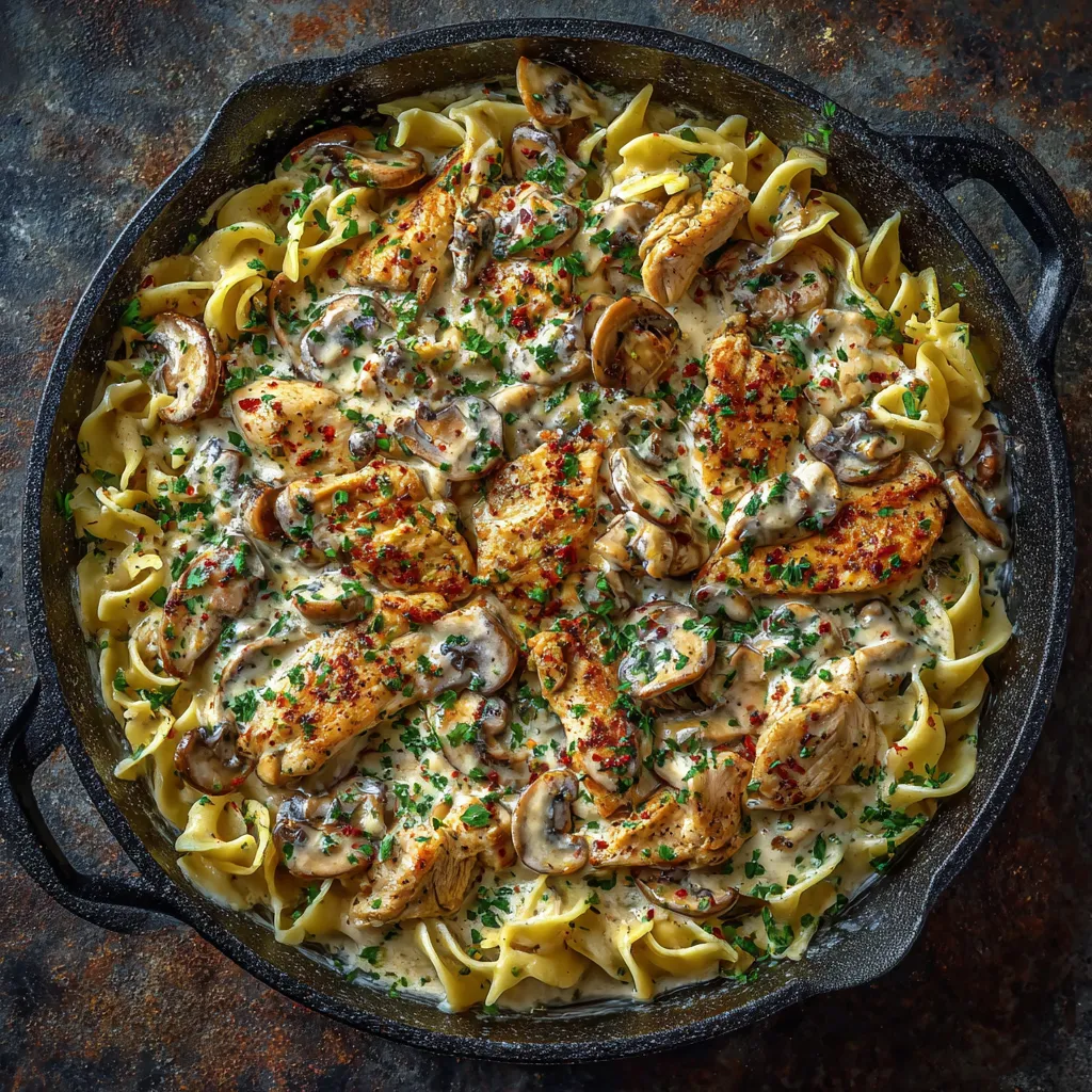 Creamy Chicken Stroganoff
