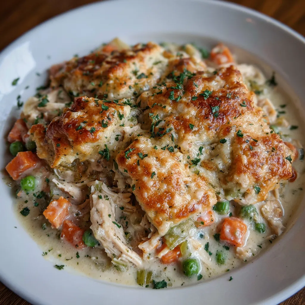 Crustless Chicken Pot Pie