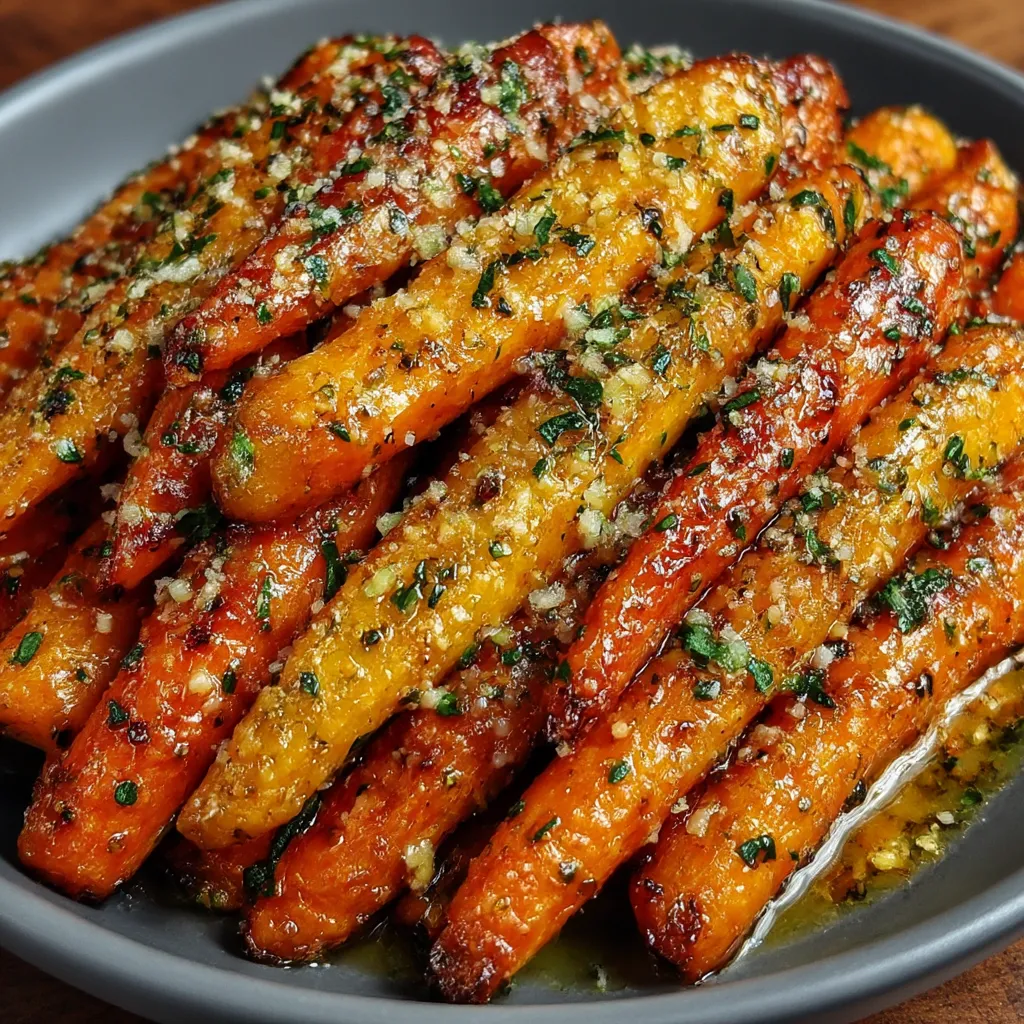 Roasted Garlic and Parmesan Carrots