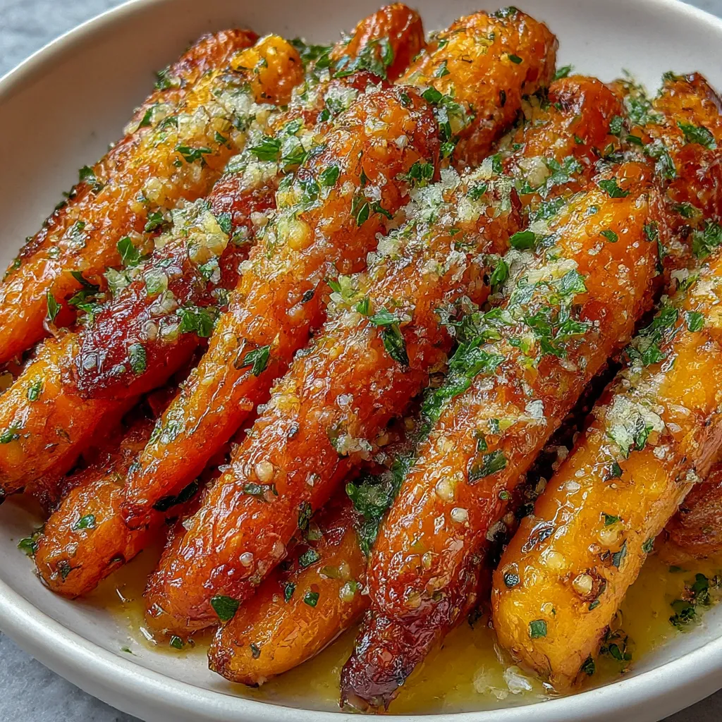 Roasted Garlic and Parmesan Carrots