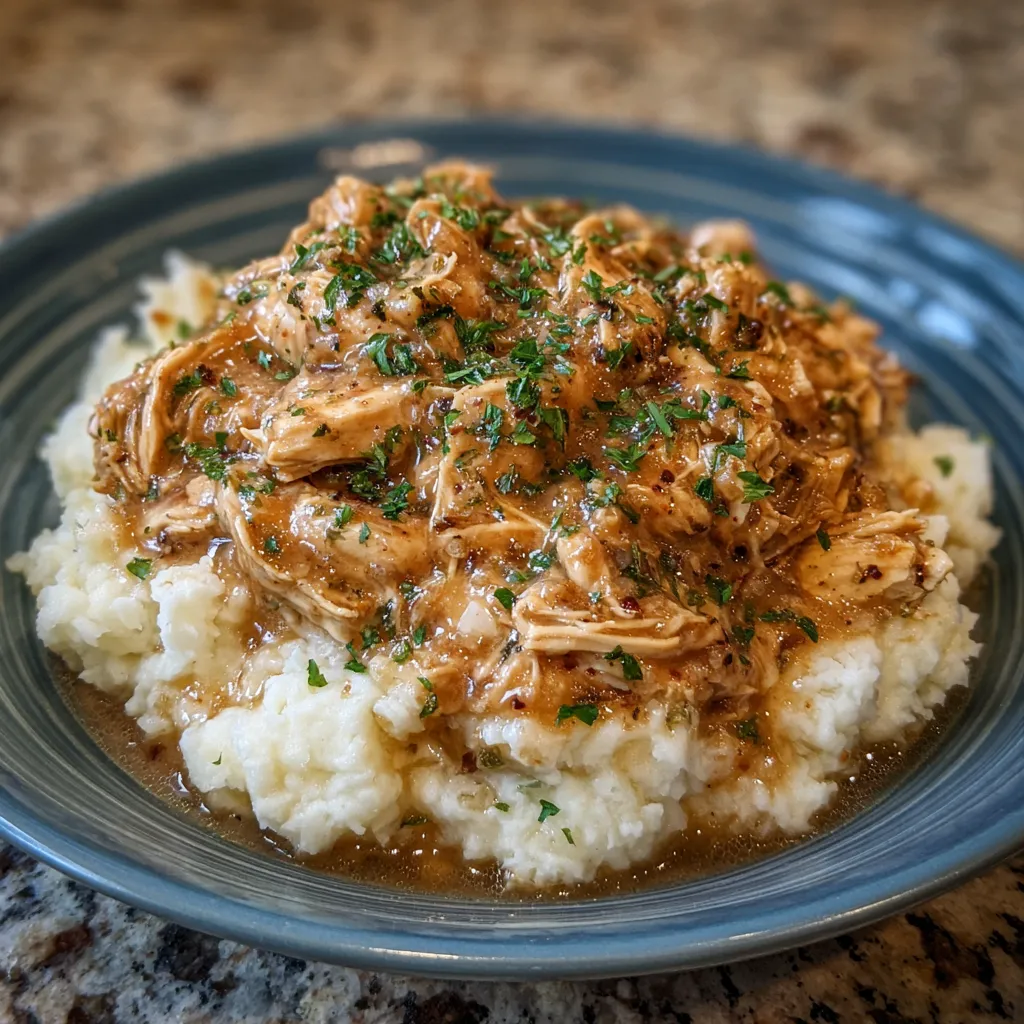 Slow Cooker Creamy Chicken & Gravy