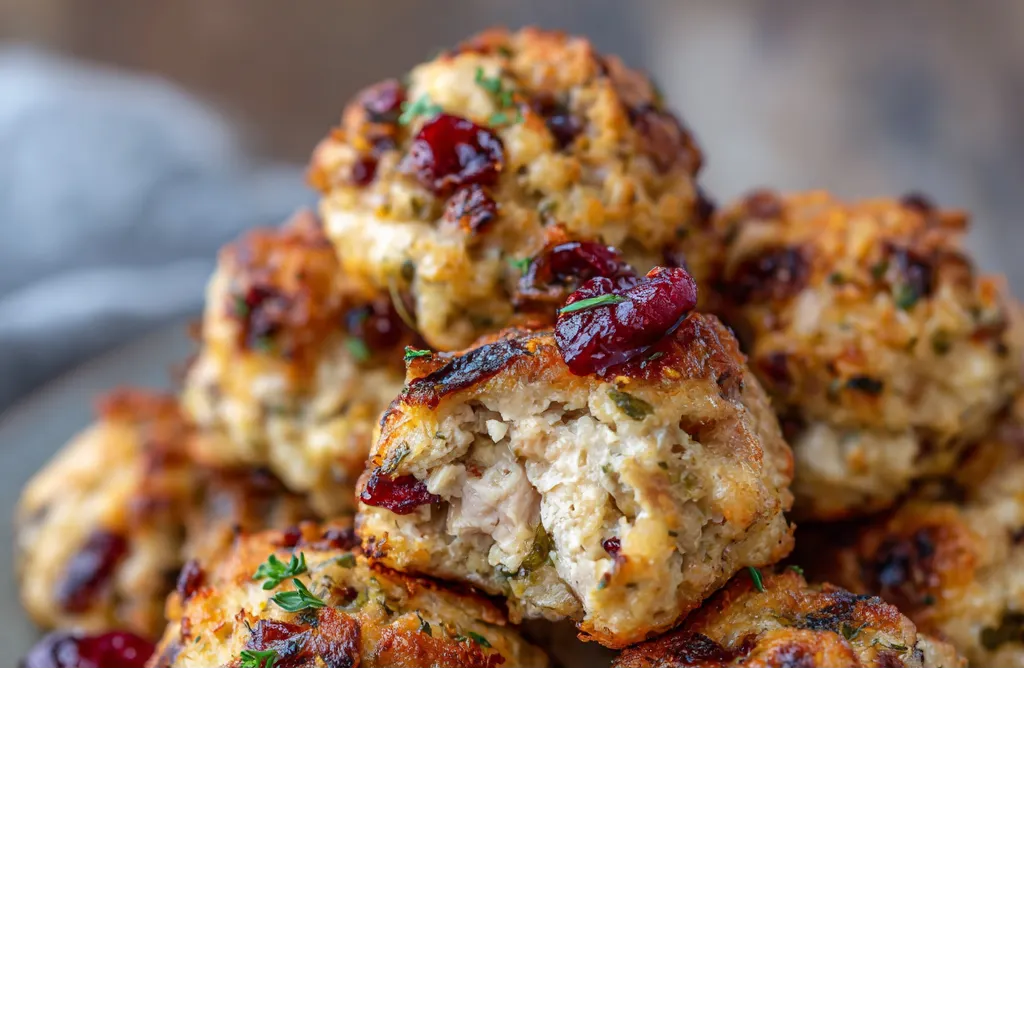 Cranberry Turkey Stuffing Balls