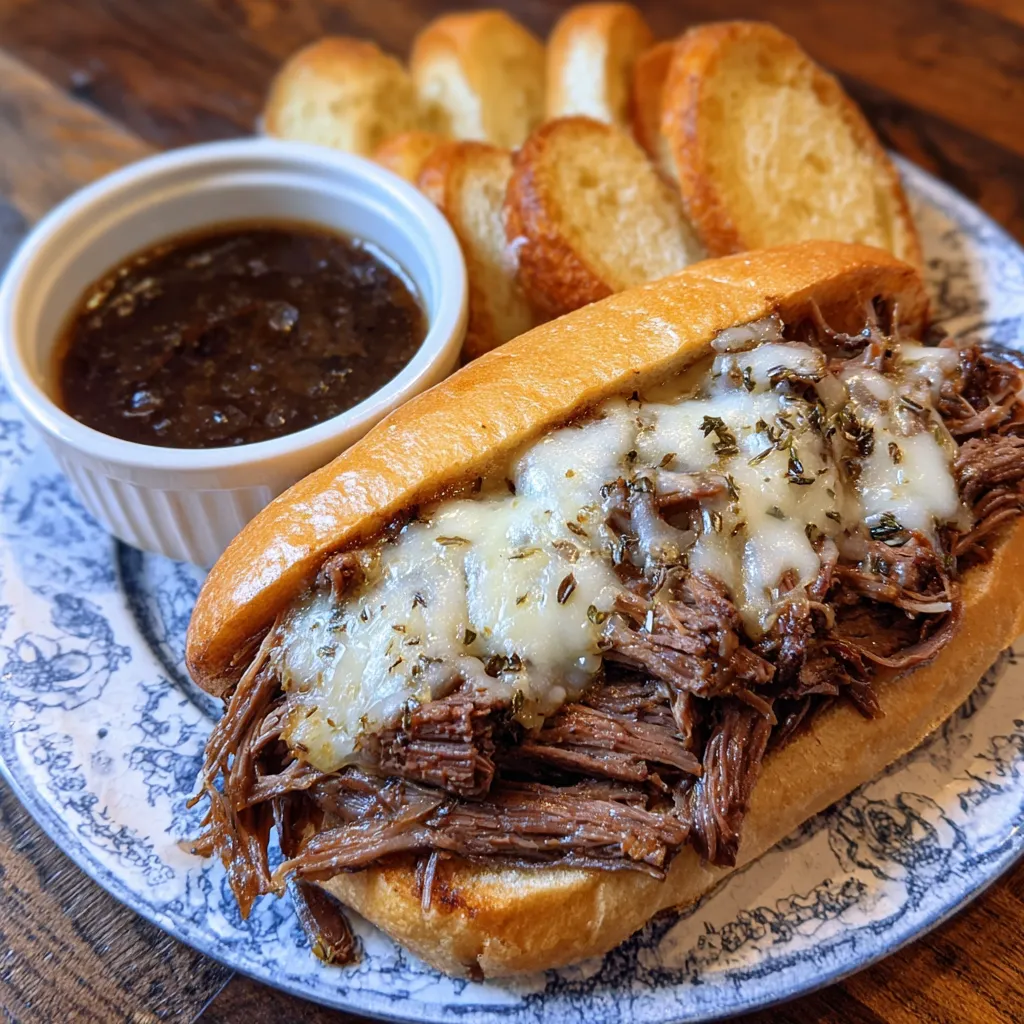 Crock Pot French Dip Sandwiches