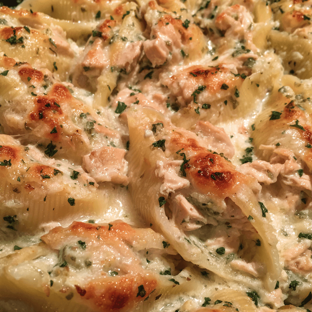 Chicken Alfredo Stuffed Shells