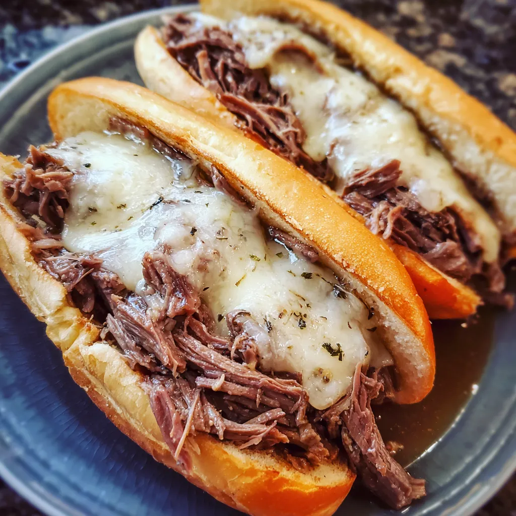 Crock Pot French Dip Sandwiches