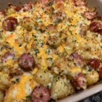 Cheesy Ranch Potatoes and Smoked Sausage