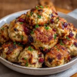 Cranberry Turkey Stuffing Balls