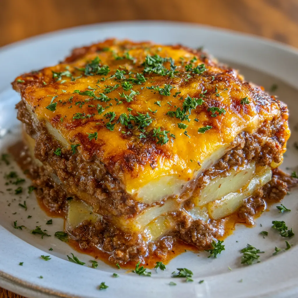 Ground Beef and Potatoes Casserole