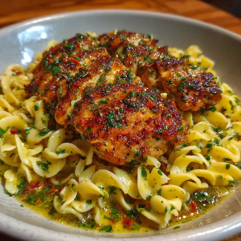 Chicken with Buttered Noodles
