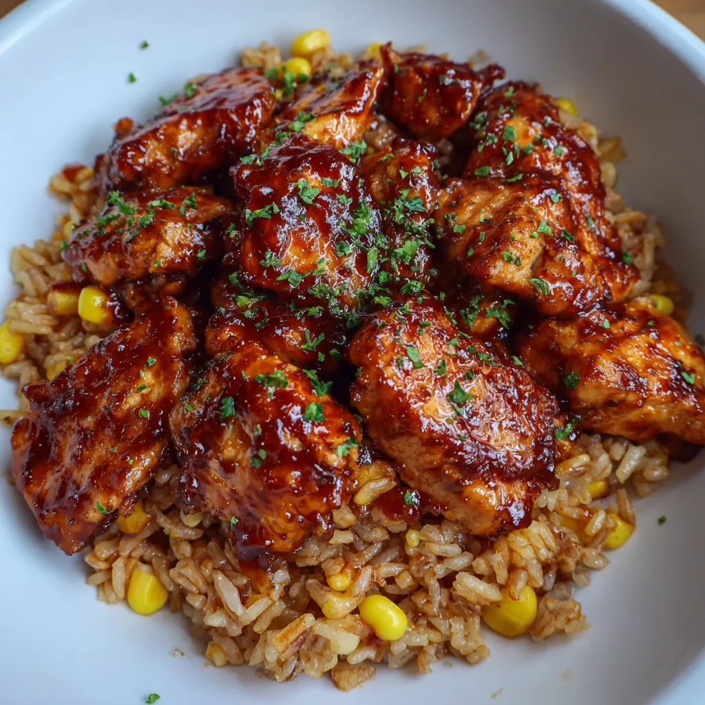 Honey BBQ Chicken Rice