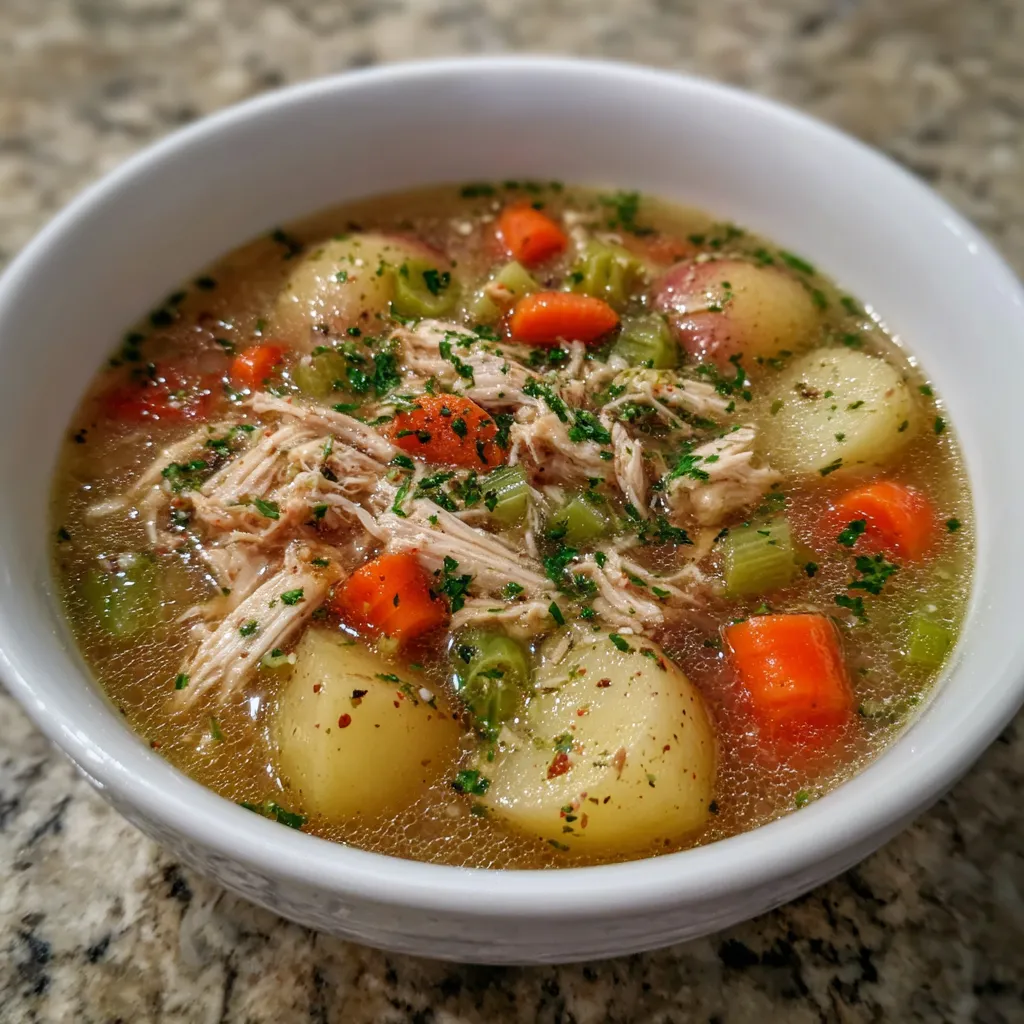 Comforting Chicken Soup with Potatoes