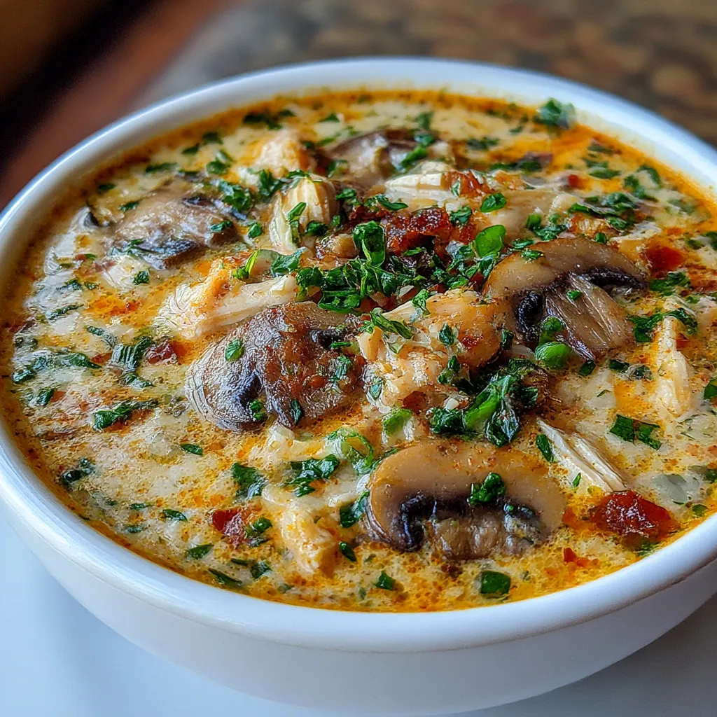 Clean Chicken Mushroom Soup