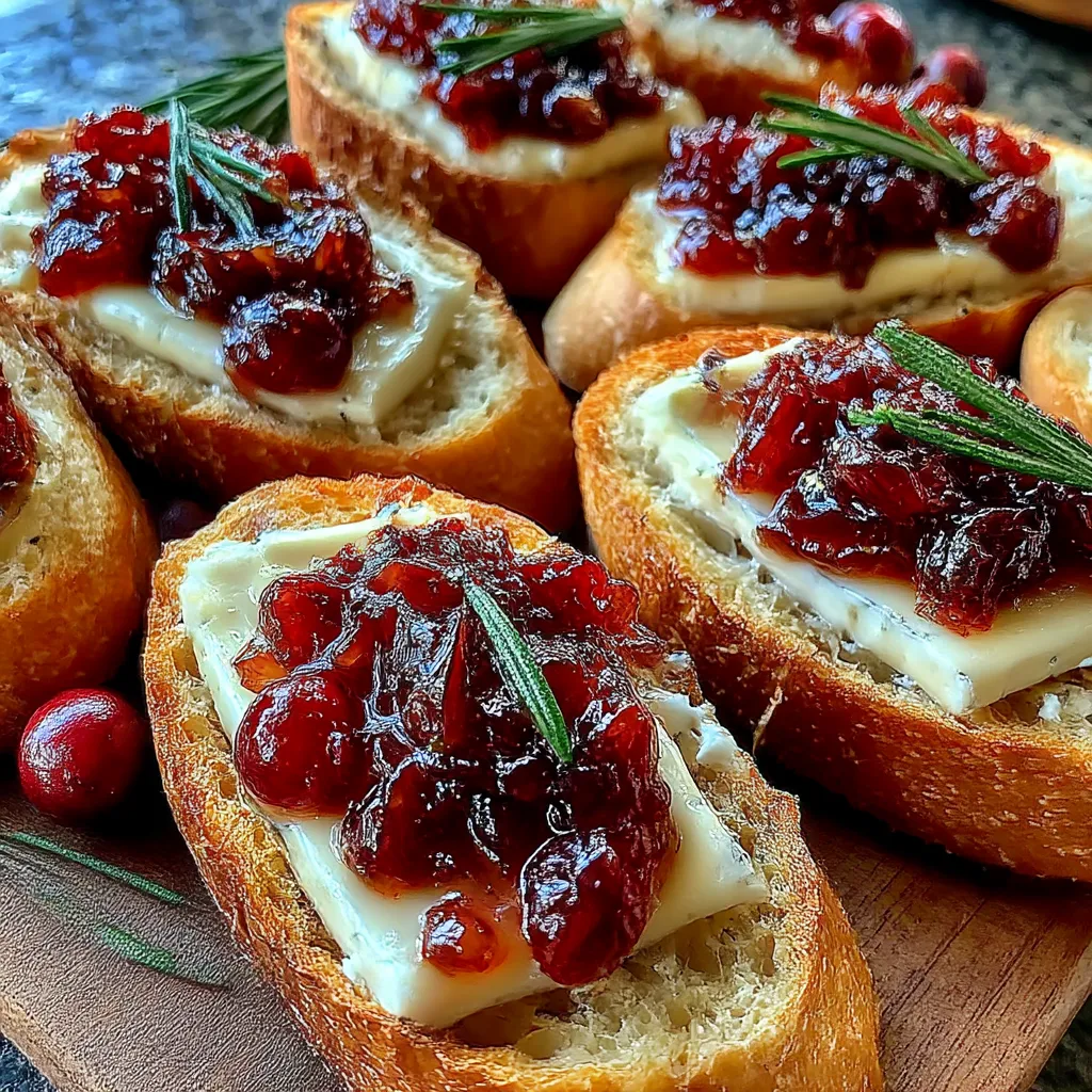 Cranberry and Brie Crostini