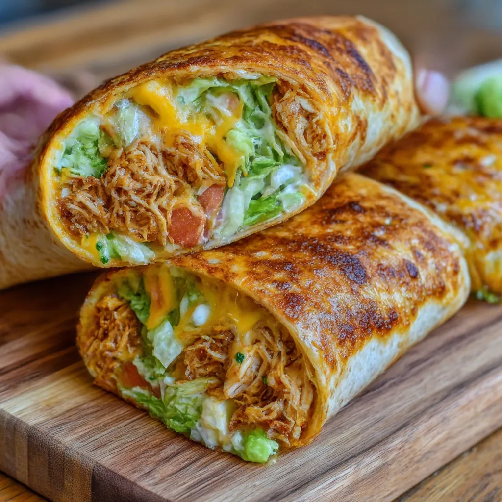 Crispy Air Fryer Chicken and Mozzarella Wraps