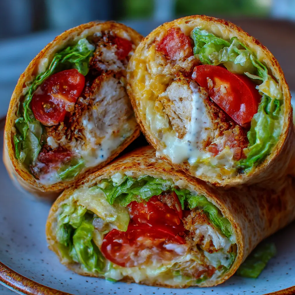 Crispy Air Fryer Chicken and Mozzarella Wraps