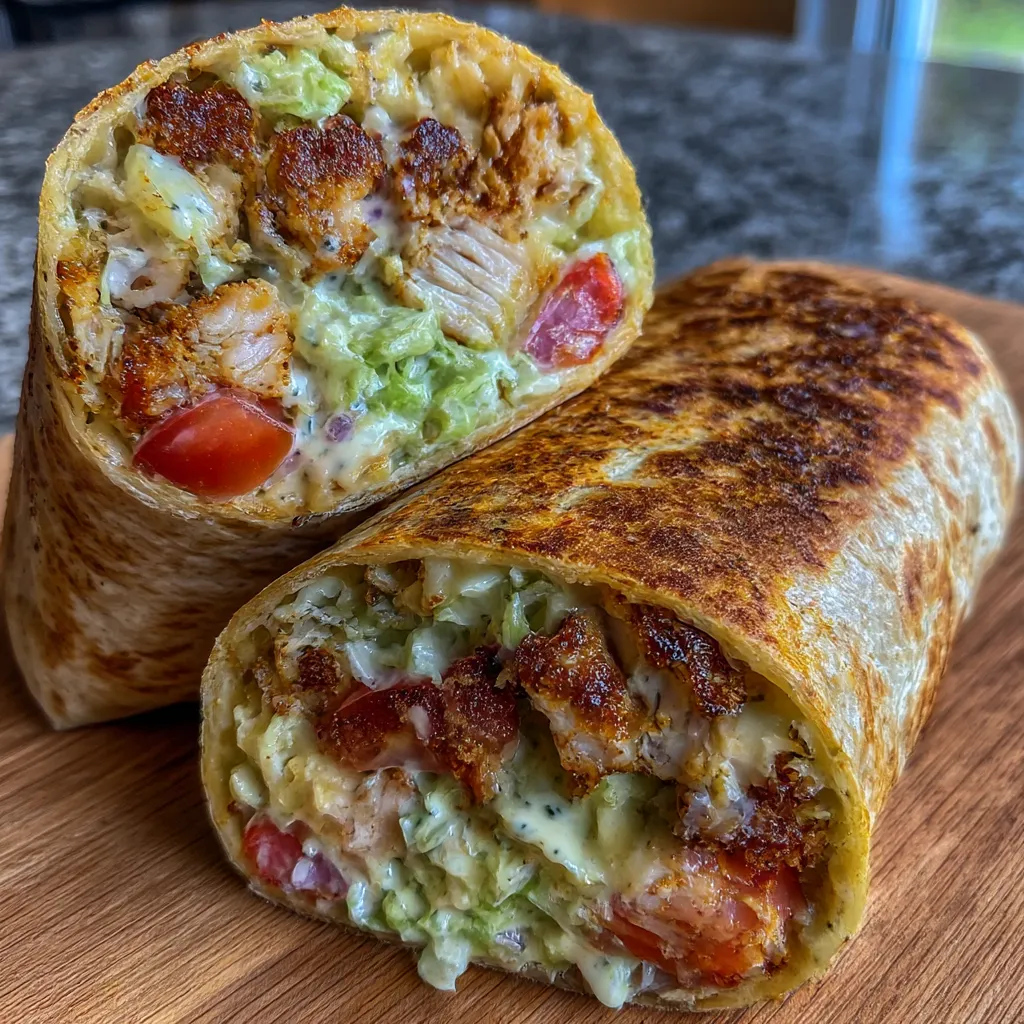 Crispy Air Fryer Chicken and Mozzarella Wraps