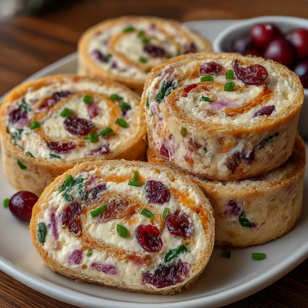 Delicious Christmas Cranberry Pinwheels