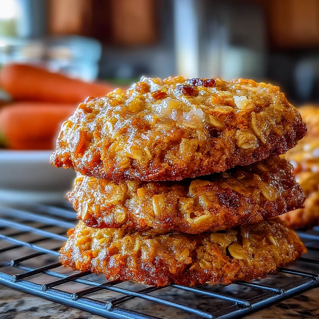 Healthy Carrot Cake Oatmeal Cookies