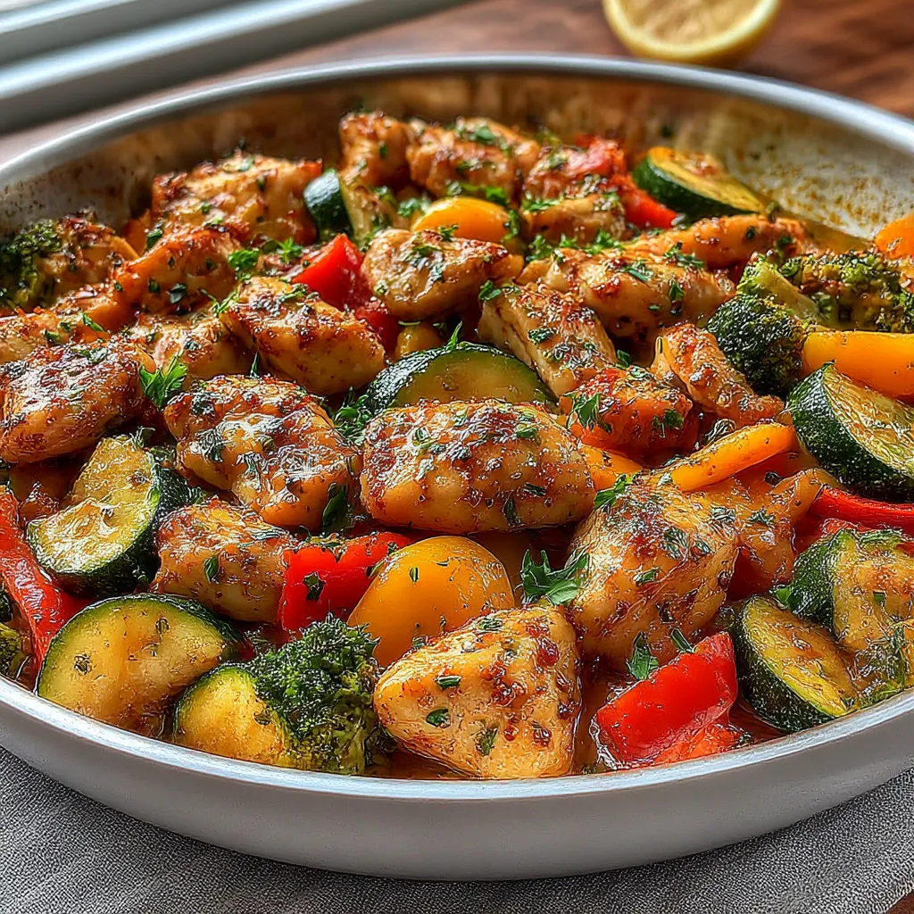 Healthy Chicken and Vegetables Skillet
