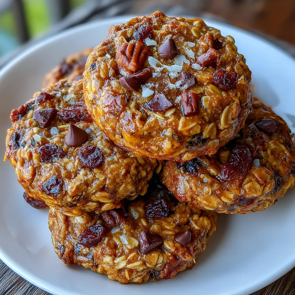 Healthy Gingerbread Oatmeal Breakfast Cookies
