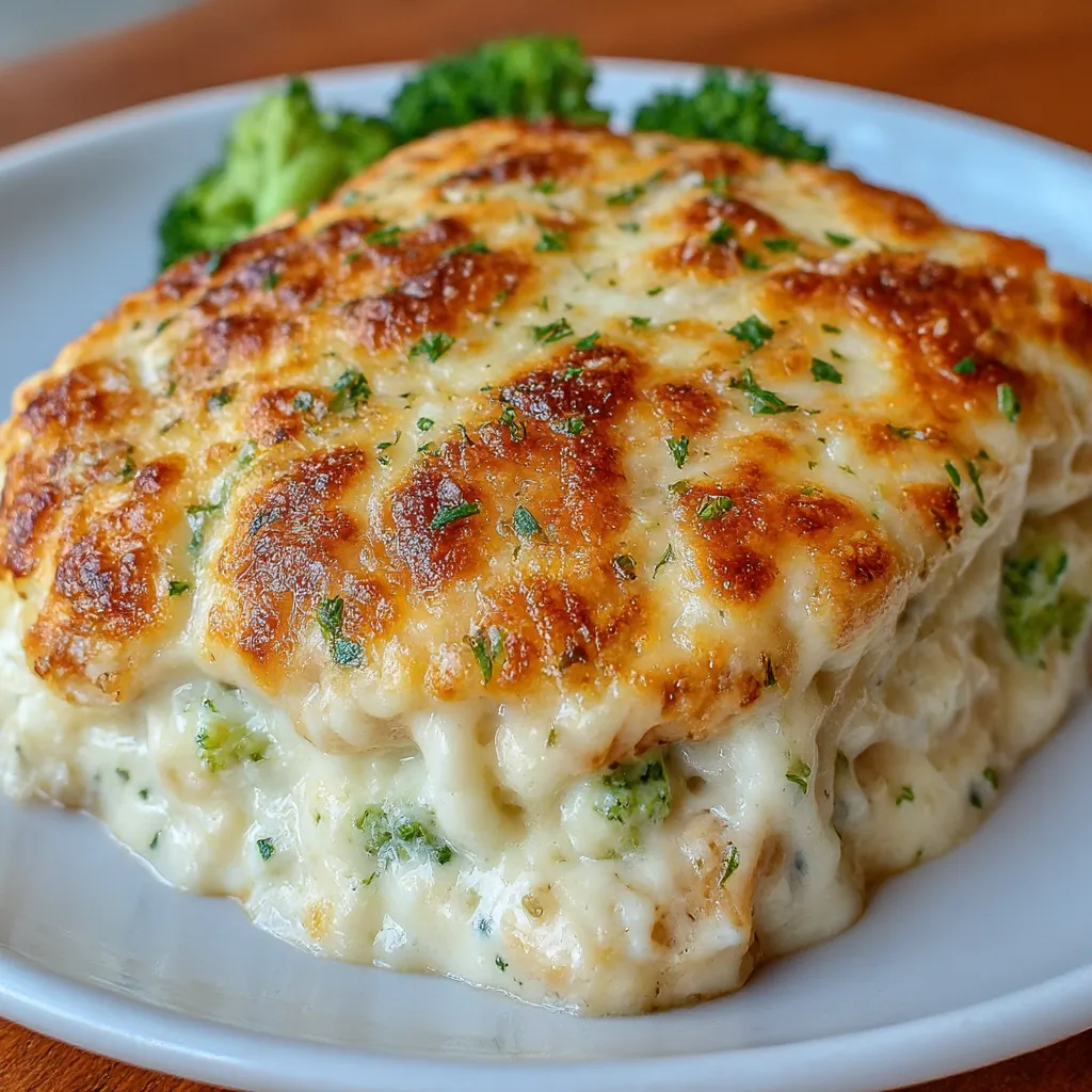 Keto Chicken Alfredo Casserole