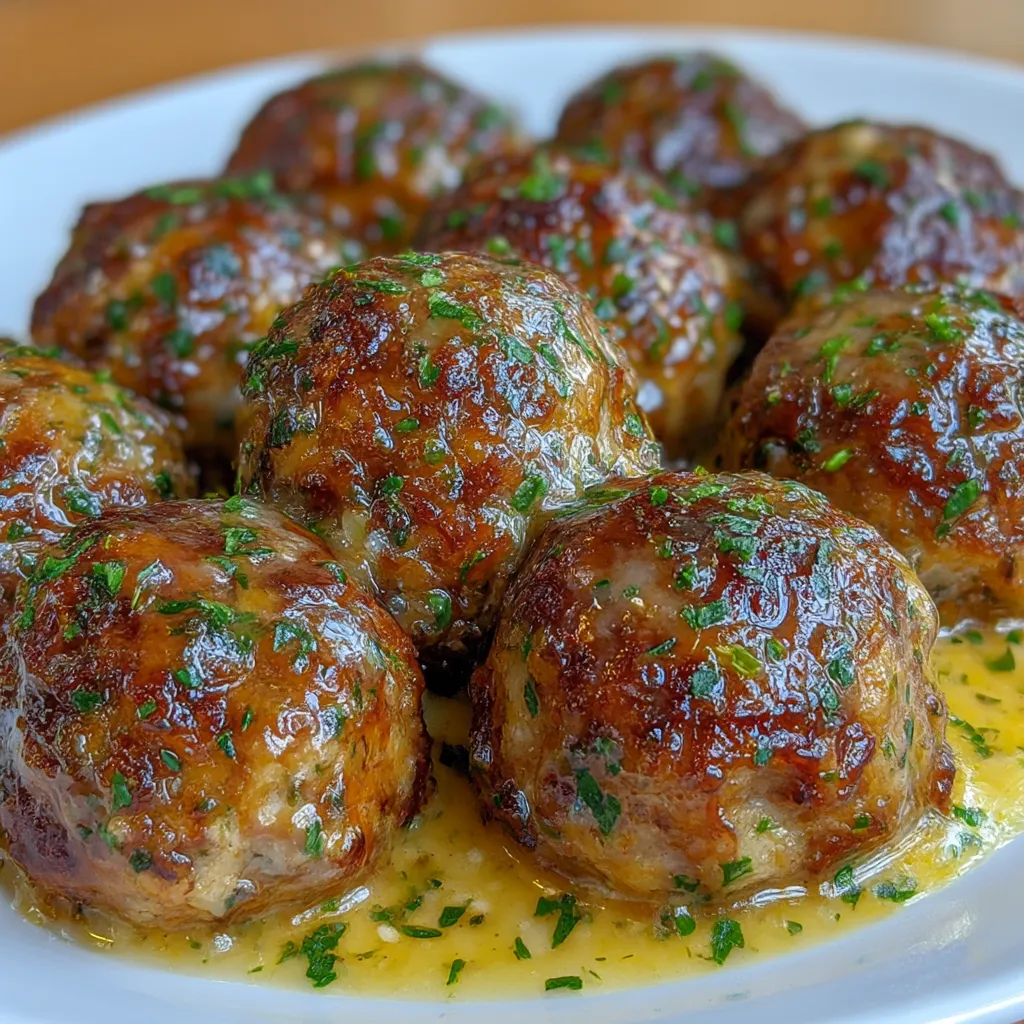 Keto Garlic Butter Meatballs