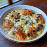 Keto Garlic Mushroom Chicken Casserole