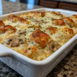 Keto Garlic Mushroom Chicken Casserole