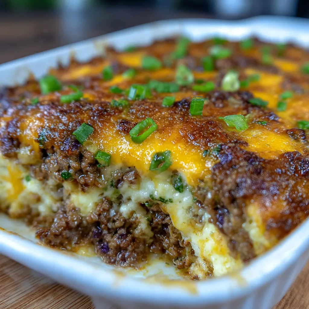 Low Carb Cheeseburger Casserole