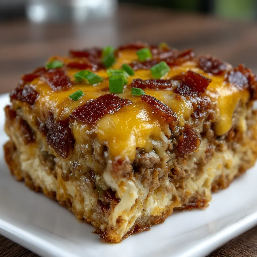 Low-Carb Turkey Bacon Cheeseburger Casserole