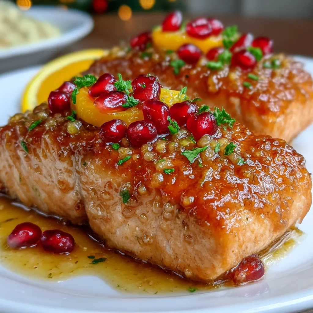Pomegranate and Orange Glazed Salmon