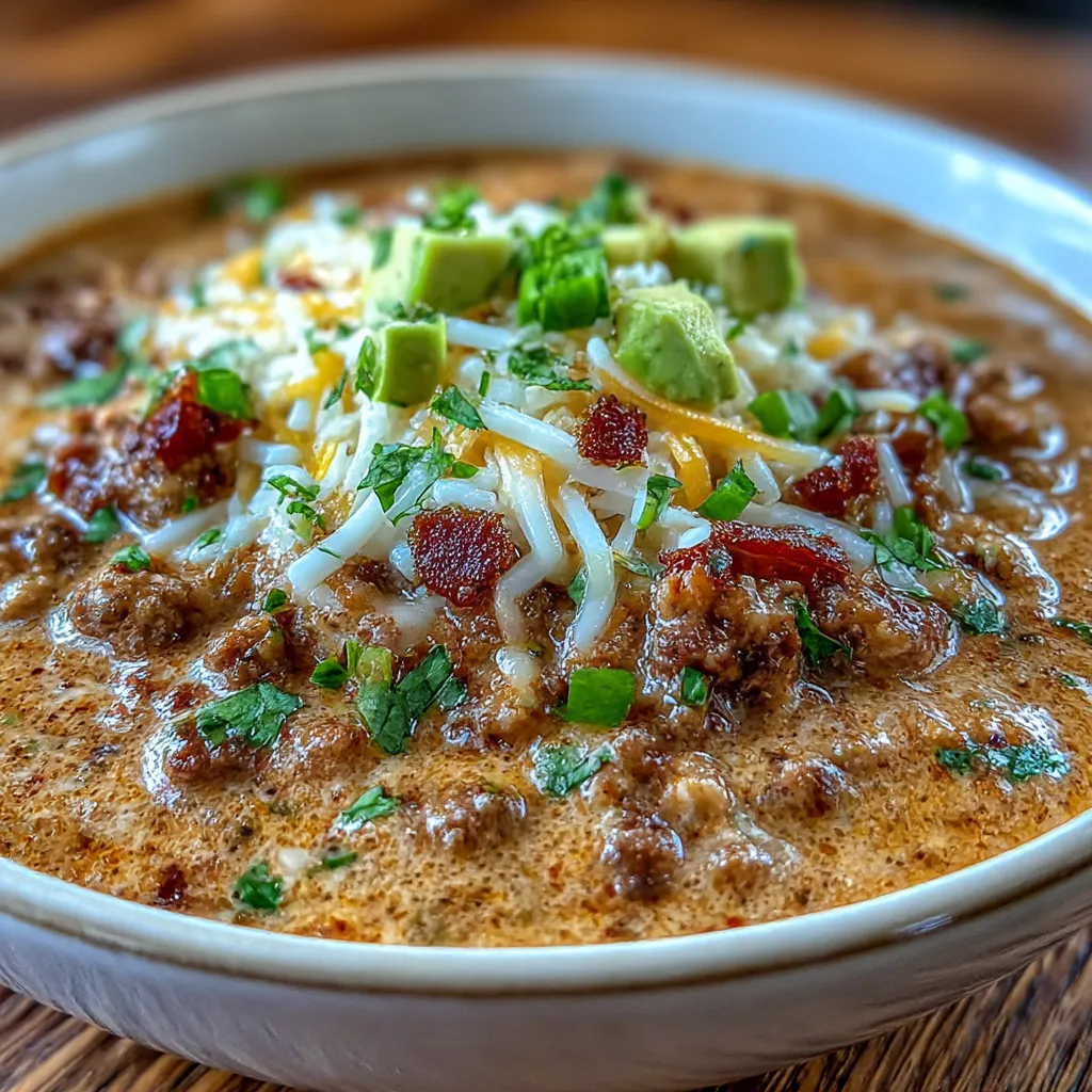 Queso Keto Taco Soup