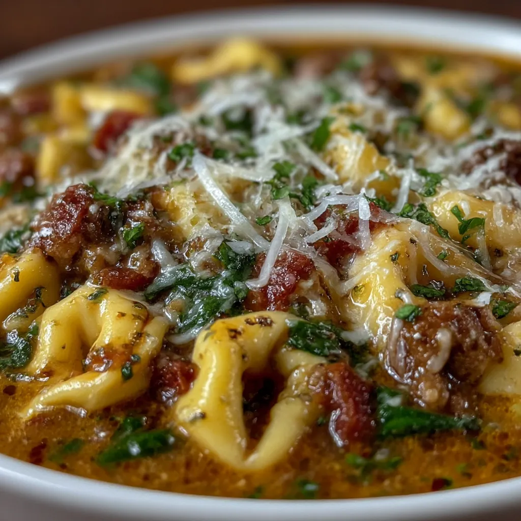 Sausage and Tortellini Soup 4