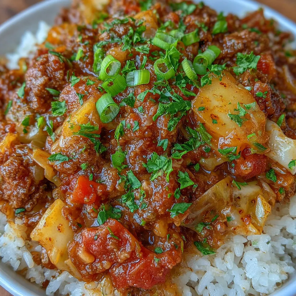Slow Cooker Unstuffed Cabbage Rolls