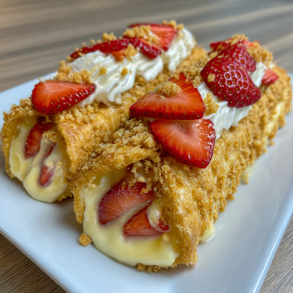 Strawberry Crunch Cheesecake Tacos