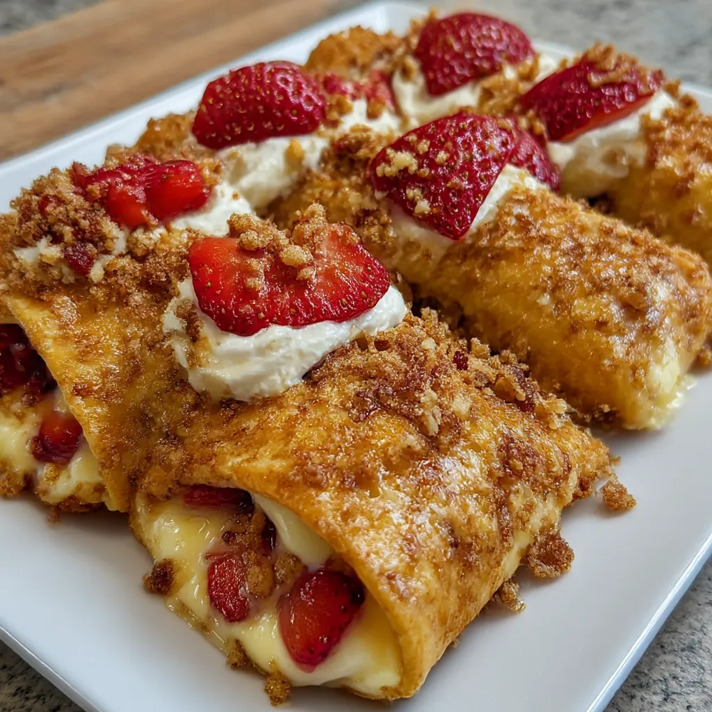 Strawberry Crunch Cheesecake Tacos