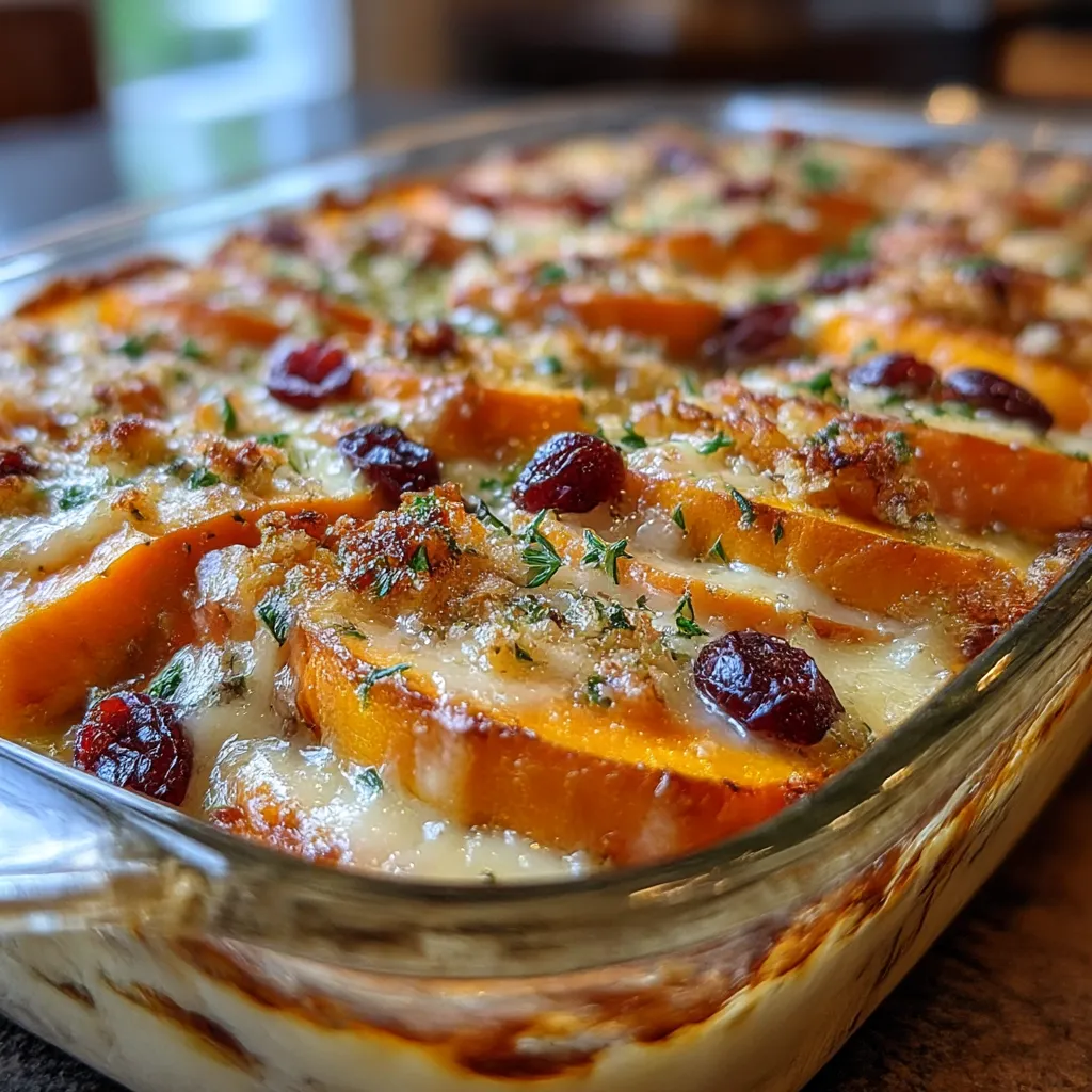 Sweet Potato and Cranberry Gratin