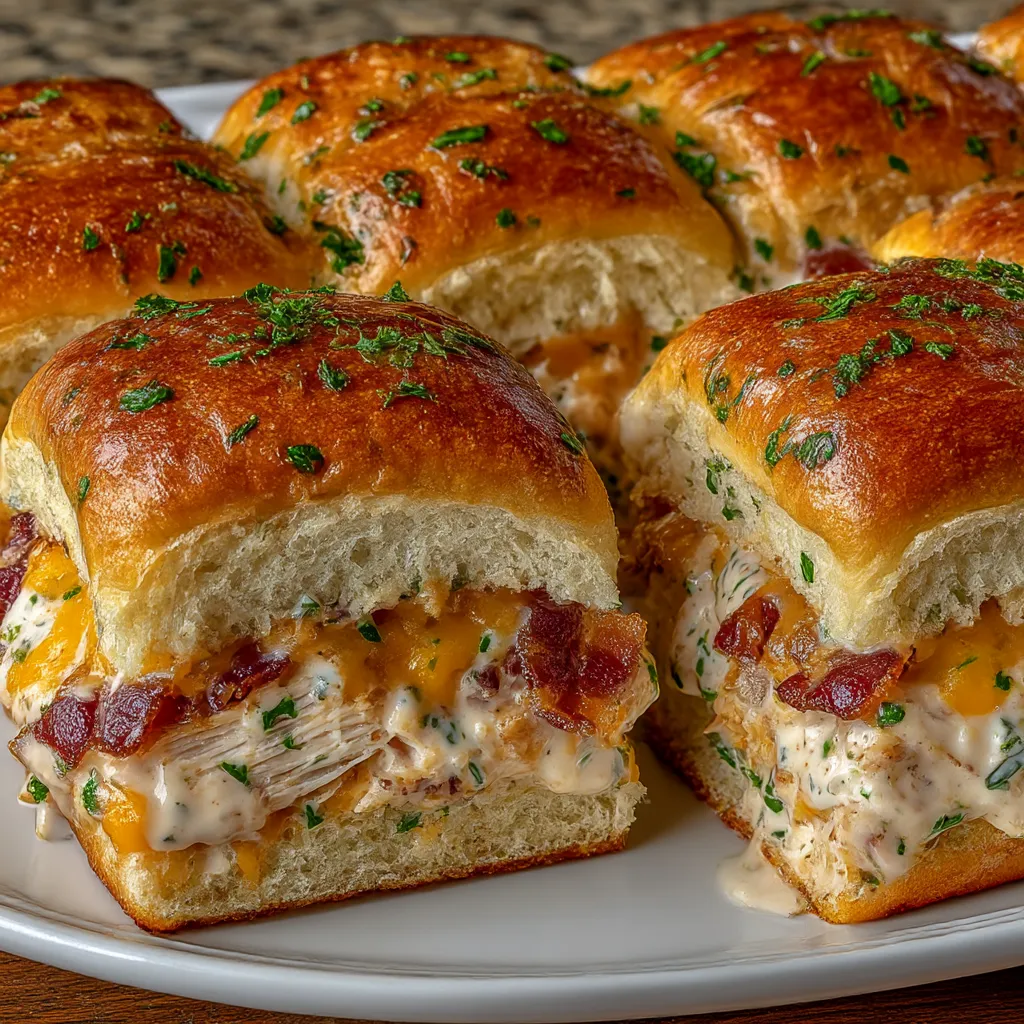Chicken Bacon Ranch Sliders
