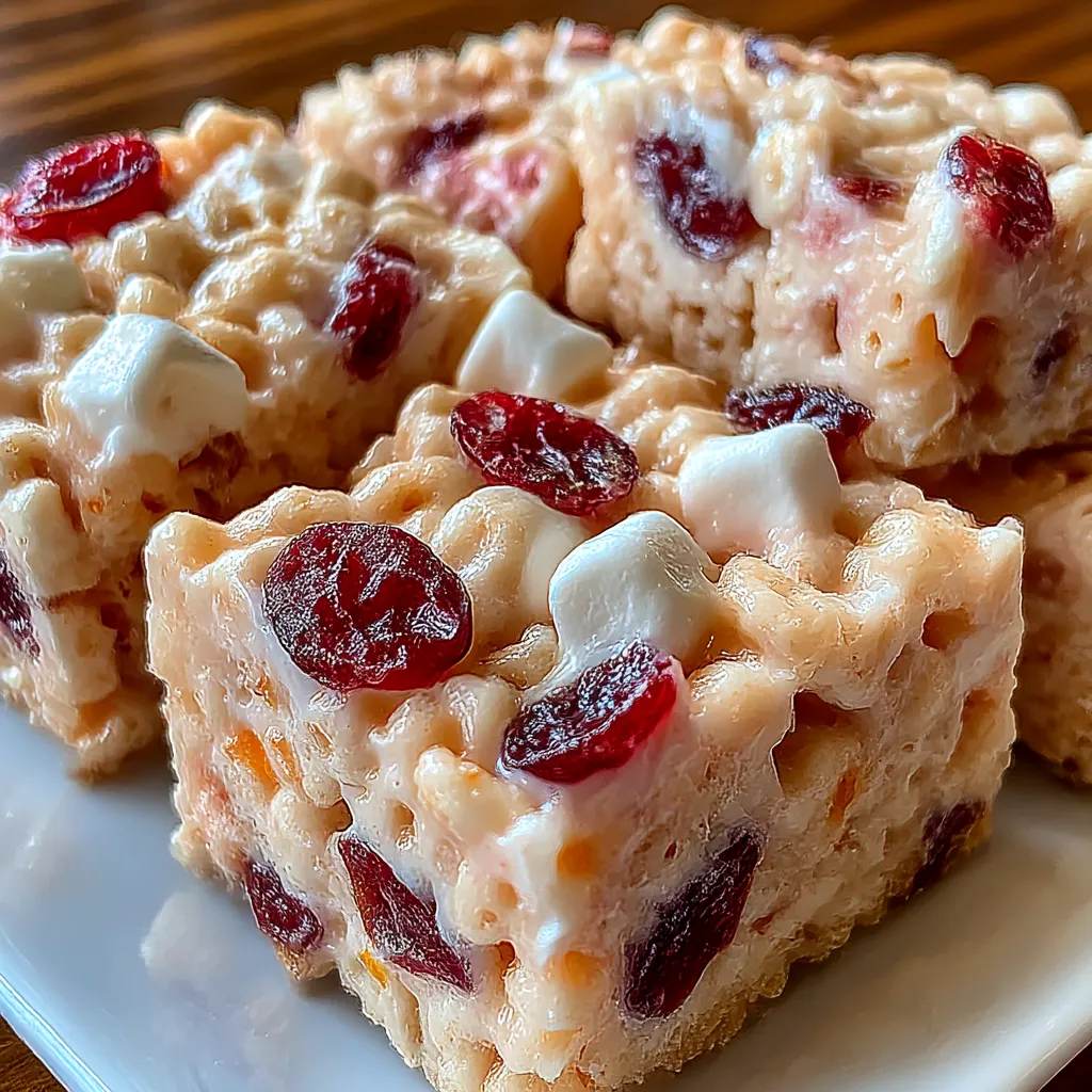 Cranberry Orange Rice Krispie Treats
