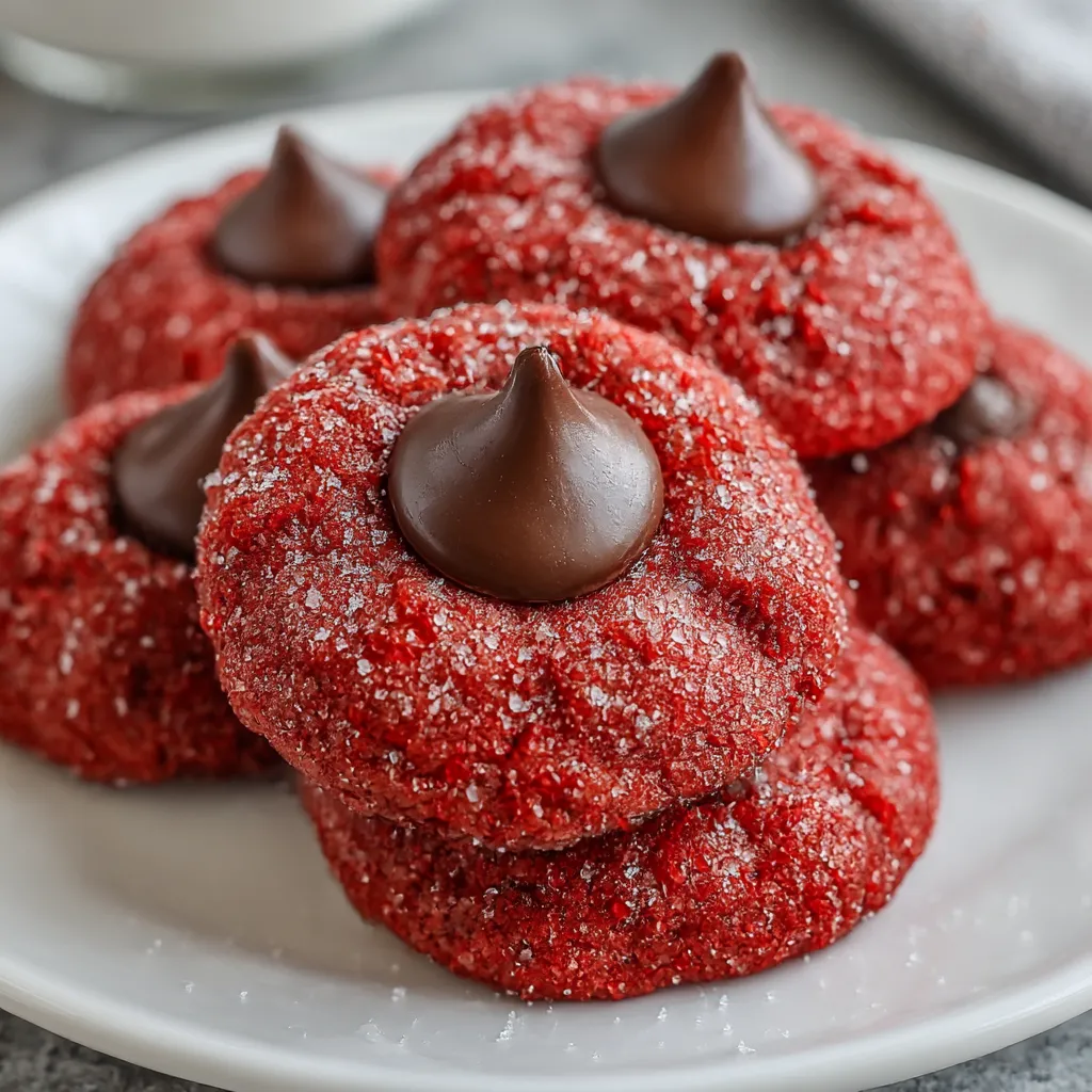 Easy Hershey’s Red Velvet Blossoms Cookies