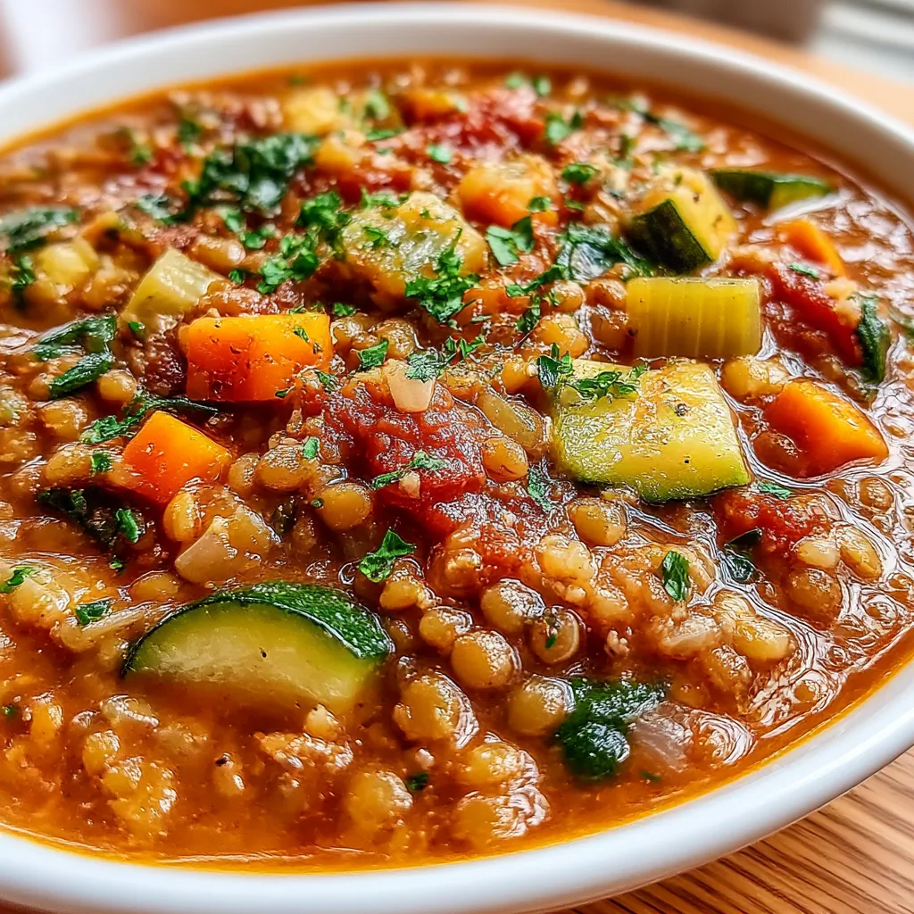 Lentil Minestrone Soup