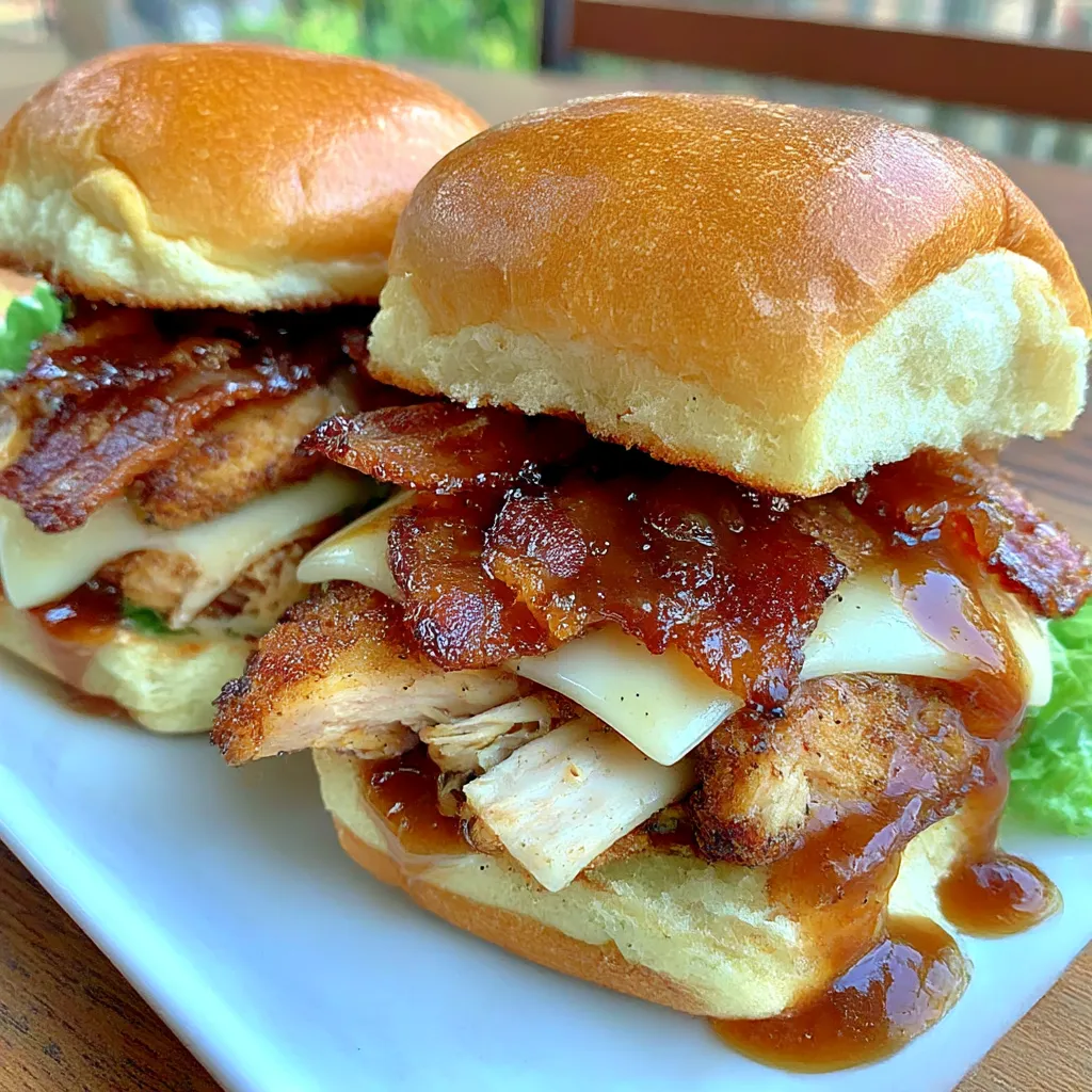 Maple Chicken Turkey Bacon Sliders