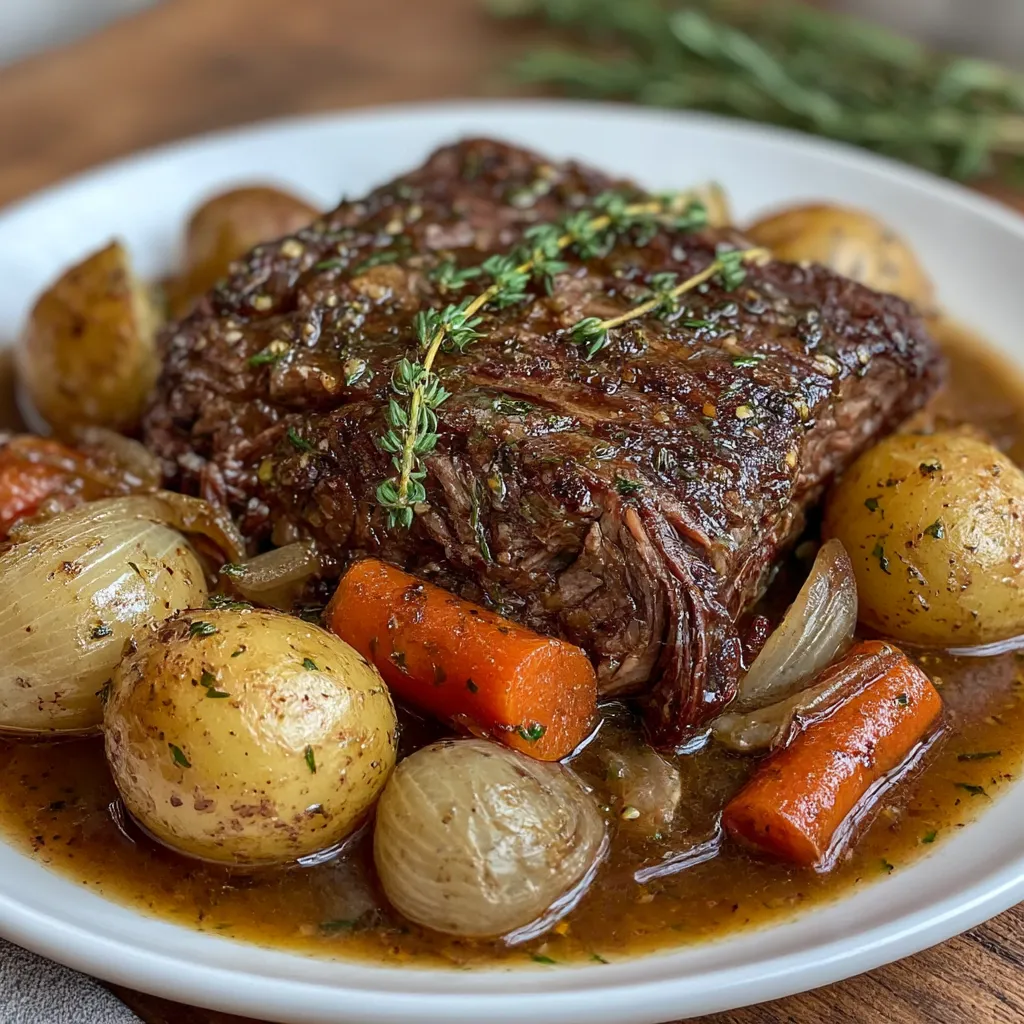 Savory Crock Pot French Onion Pot Roast for Cozy Dinners
